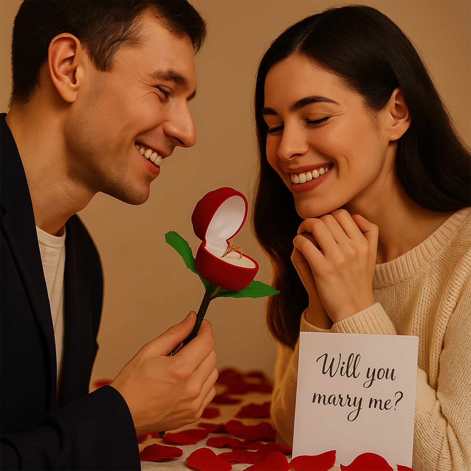 Flower Ring Display Box Flower Ring Display Box